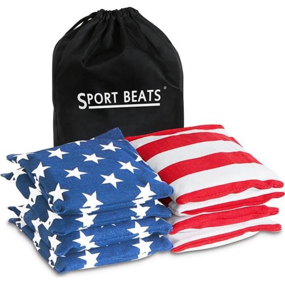 Cornhole Bags All Weather Set of 8for Cornhole Toss Games-Regulation Weight&Size - Picture 1 of 6